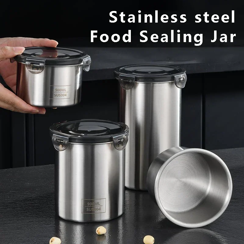 Coffee Tea And Bean Leaf - Stainless Steel Food Container Sealed Tank