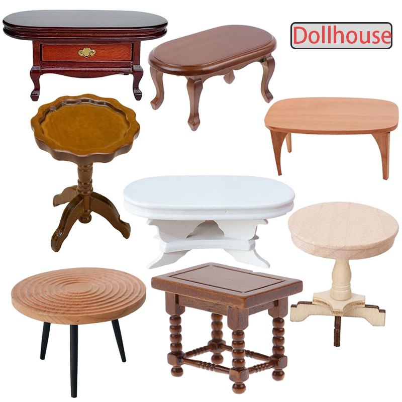 Coffee Tea Home - 1:12 Dollhouse Miniature Round Table Tea