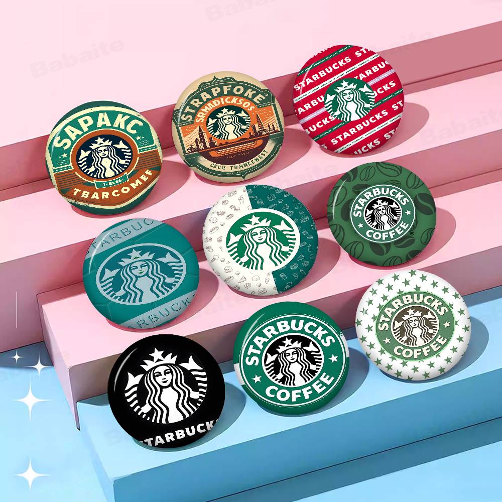 Coffee Tea Logo - Cool S-Starbucks LOGO Tinplate Pin Button