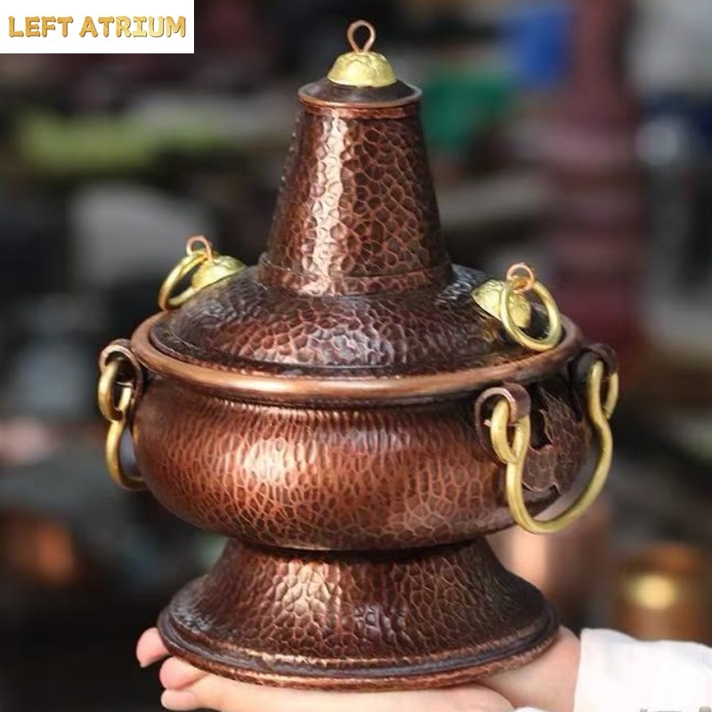 Coffee Tea And Bean Leaf - Multifunctional Pure Copper Hot Pot Handcrafted