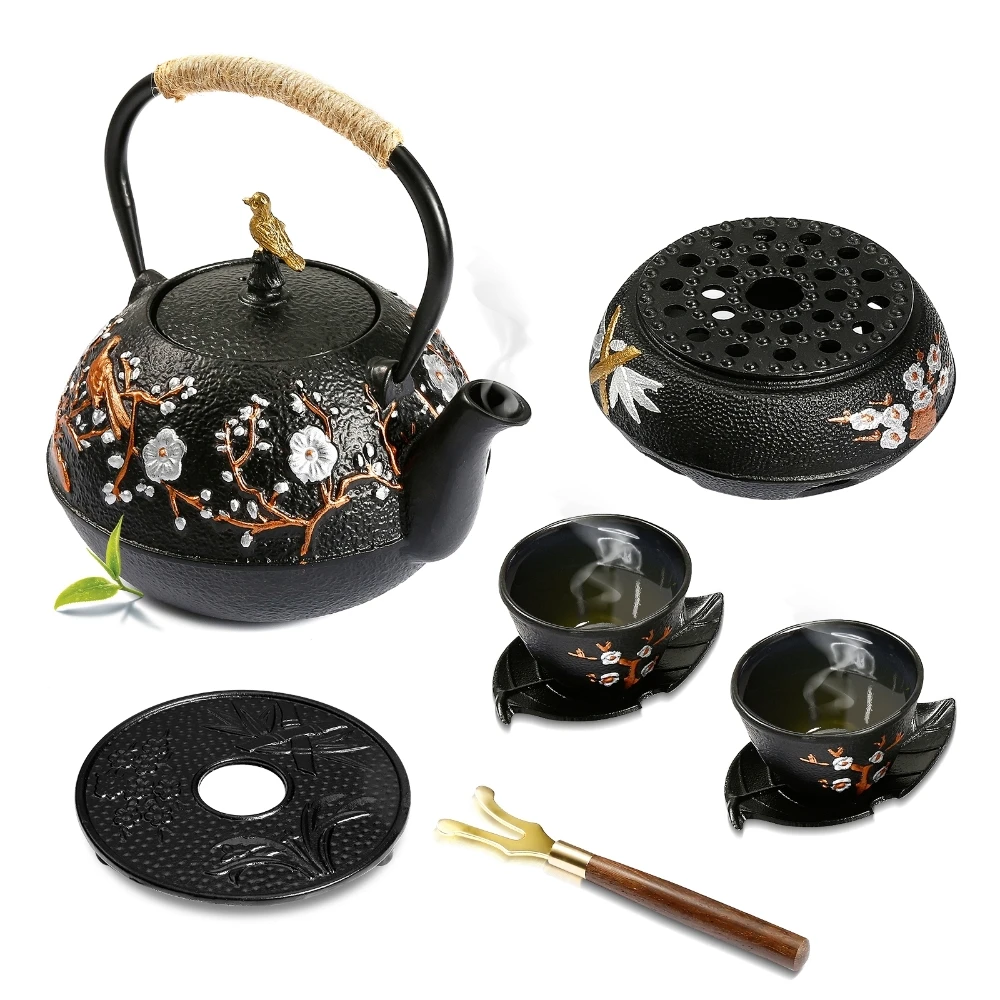 Cast Iron Teapot - Cast Iron Teapot Set with Alcohol
