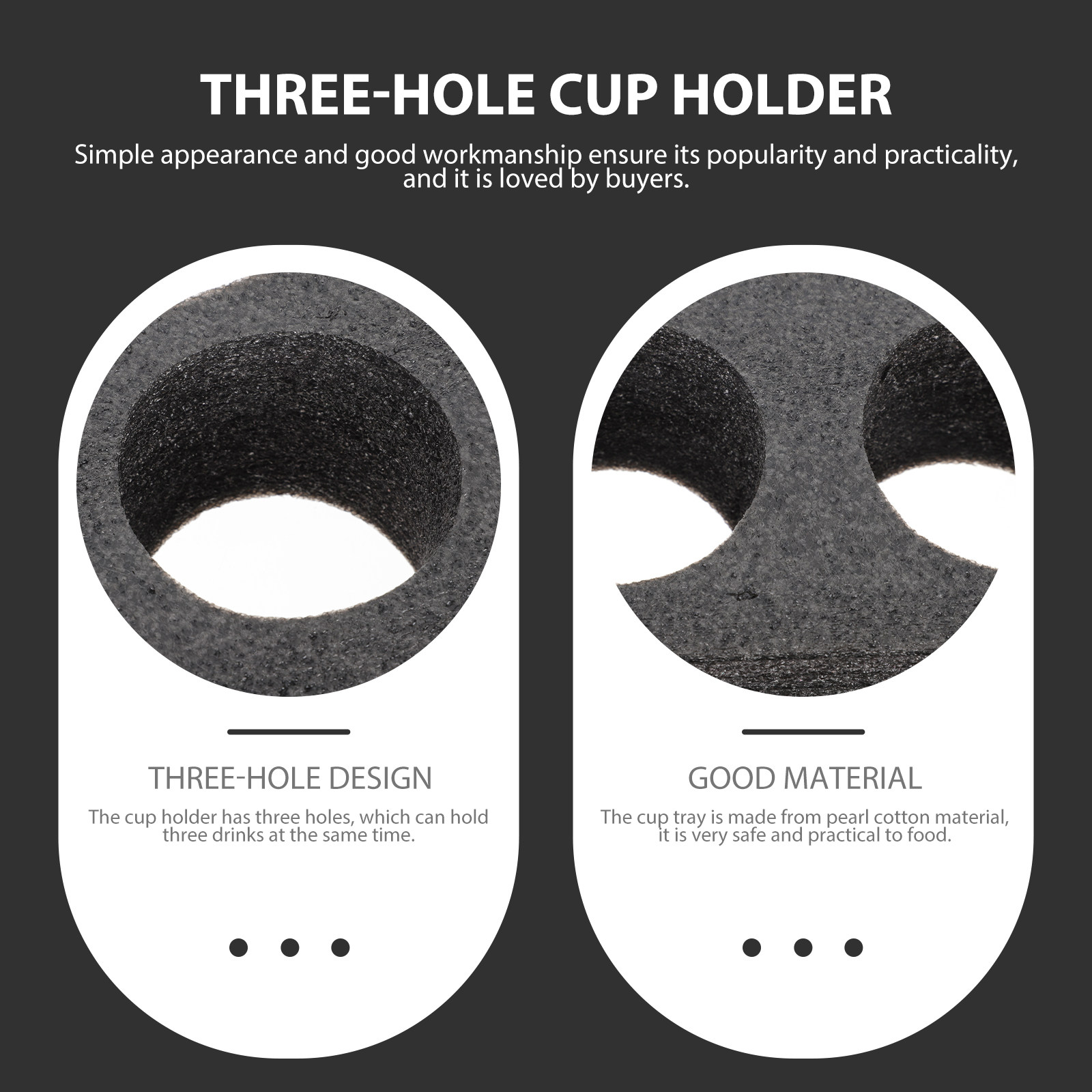 Coffee Tea Drink - 2Pcs Convenient Cup Tray 3-Slot Drink