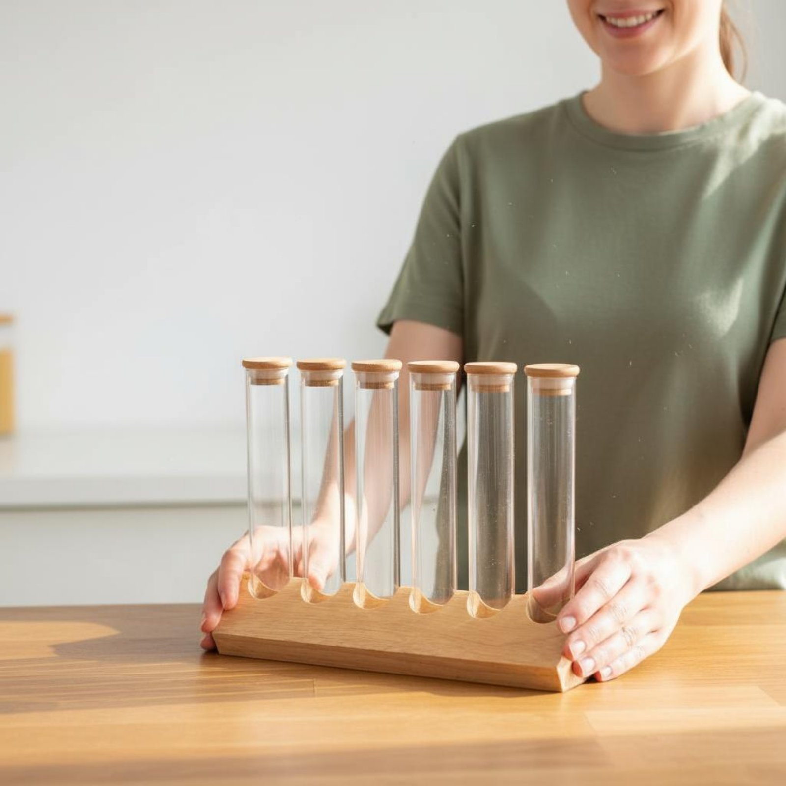 Glass Tube Container Set with  - Coffee Bean recension och pris