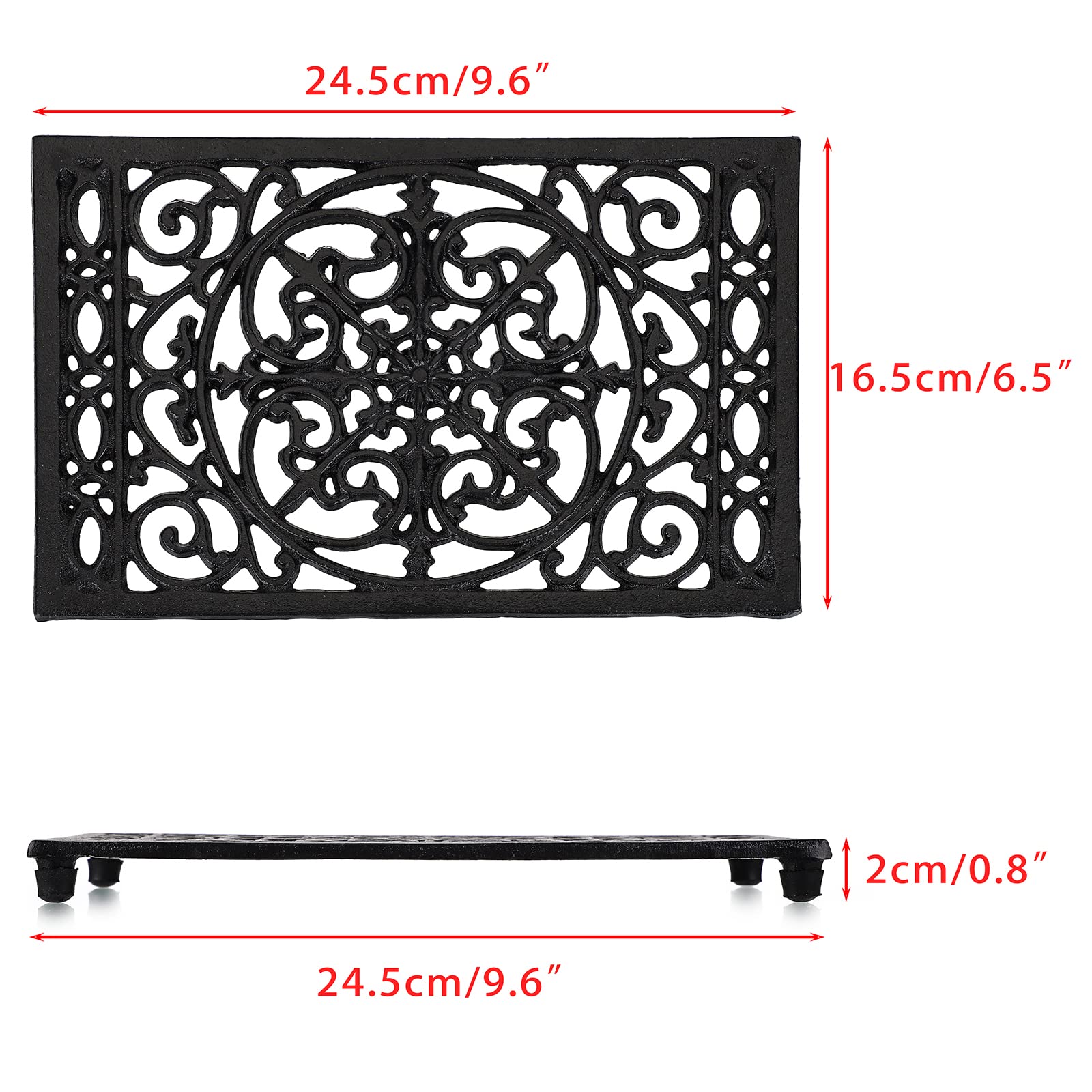 Rectangle Cast Iron Trivet Hea - Cast Iron Teapot recension och pris