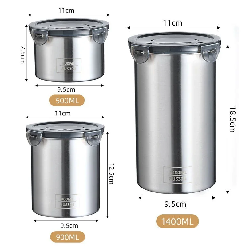 Stainless Steel Food Container - Coffee Tea And Bean Leaf recension och pris
