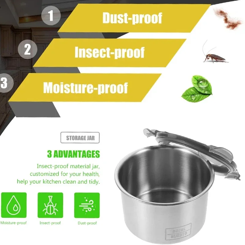 Stainless Steel Food Container - Coffee Tea And Bean Leaf recension och pris