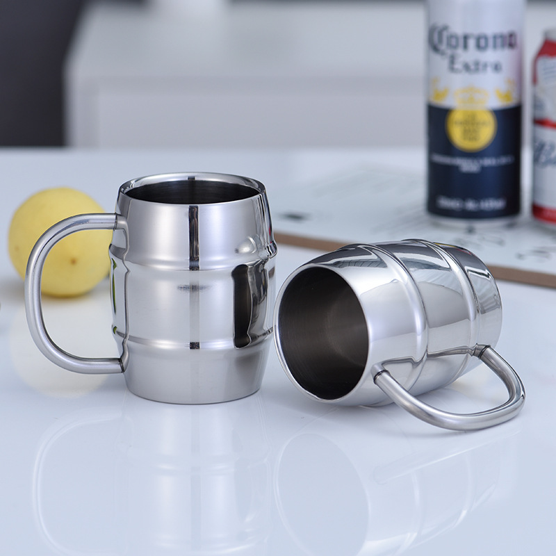 Stainless Steel Beer Cup Laser - Coffee Tea Logo recension och pris
