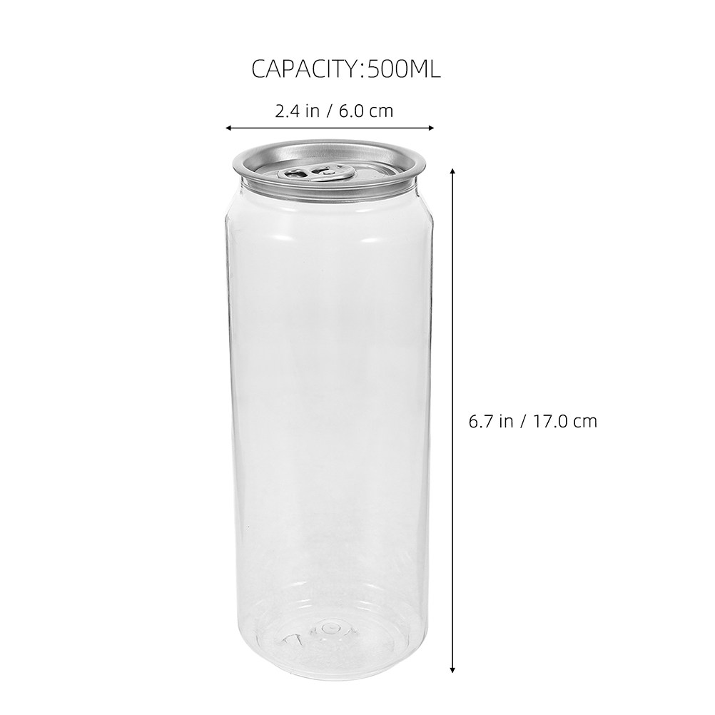 5pcs Transparent Beverage Cans - Coffee Tea Drink recension och pris