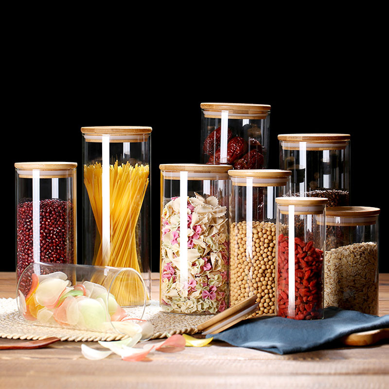 Glass Food Storage Jars with A - Coffee Tea And Bean Leaf recension och pris