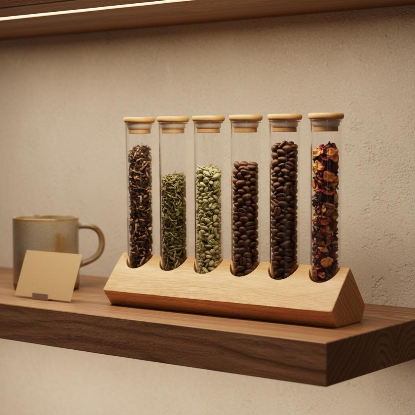 Glass Tube Container Set with  - Coffee Bean recension och pris
