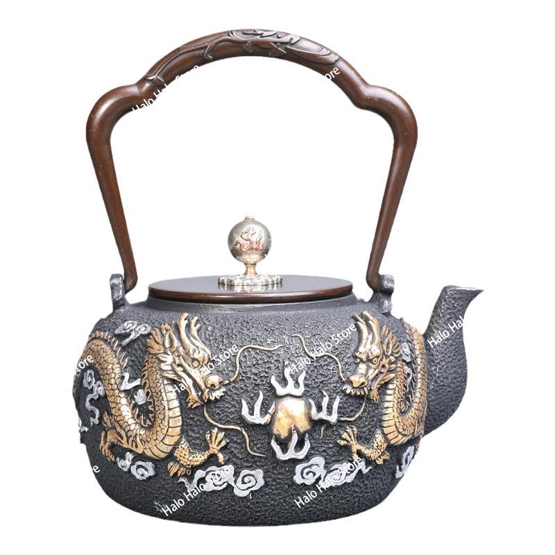 Double dragon bead iron pot Ja - Cast Iron Teapot recension och pris