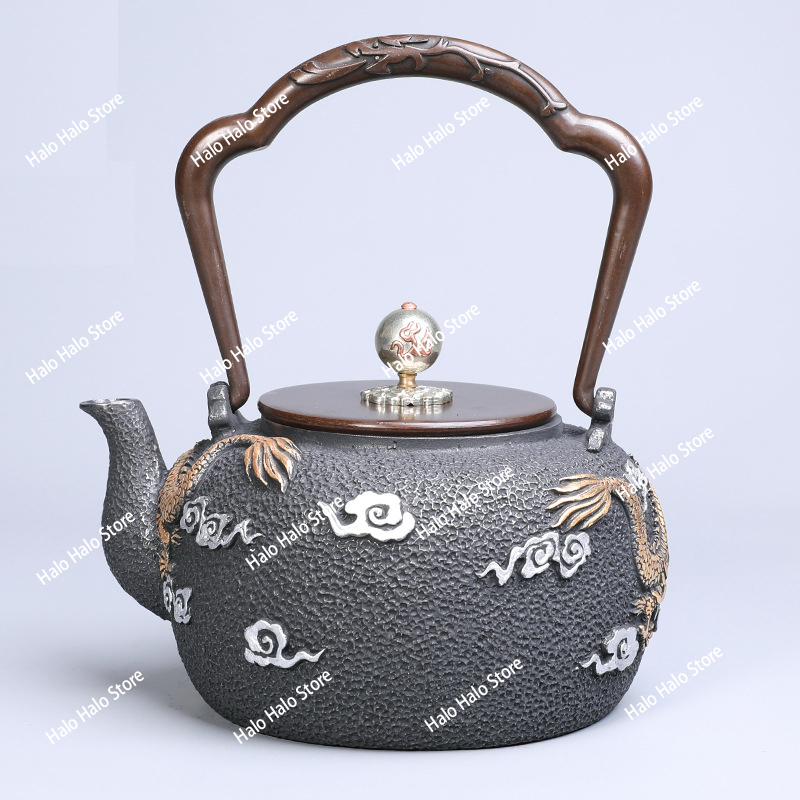 Double dragon bead iron pot Ja - Cast Iron Teapot recension och pris