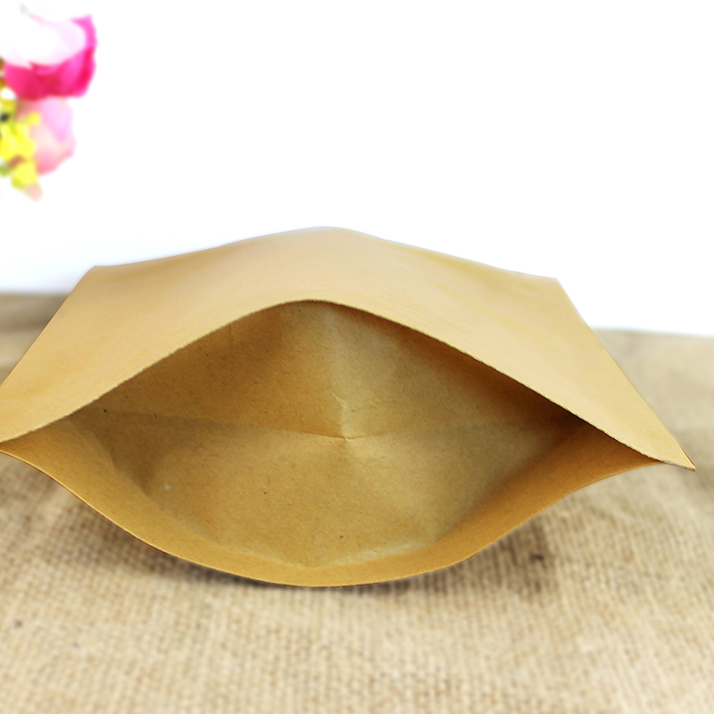 100PCS Stand-up Kraft Paper Fo - Coffee Tea Logo recension och pris