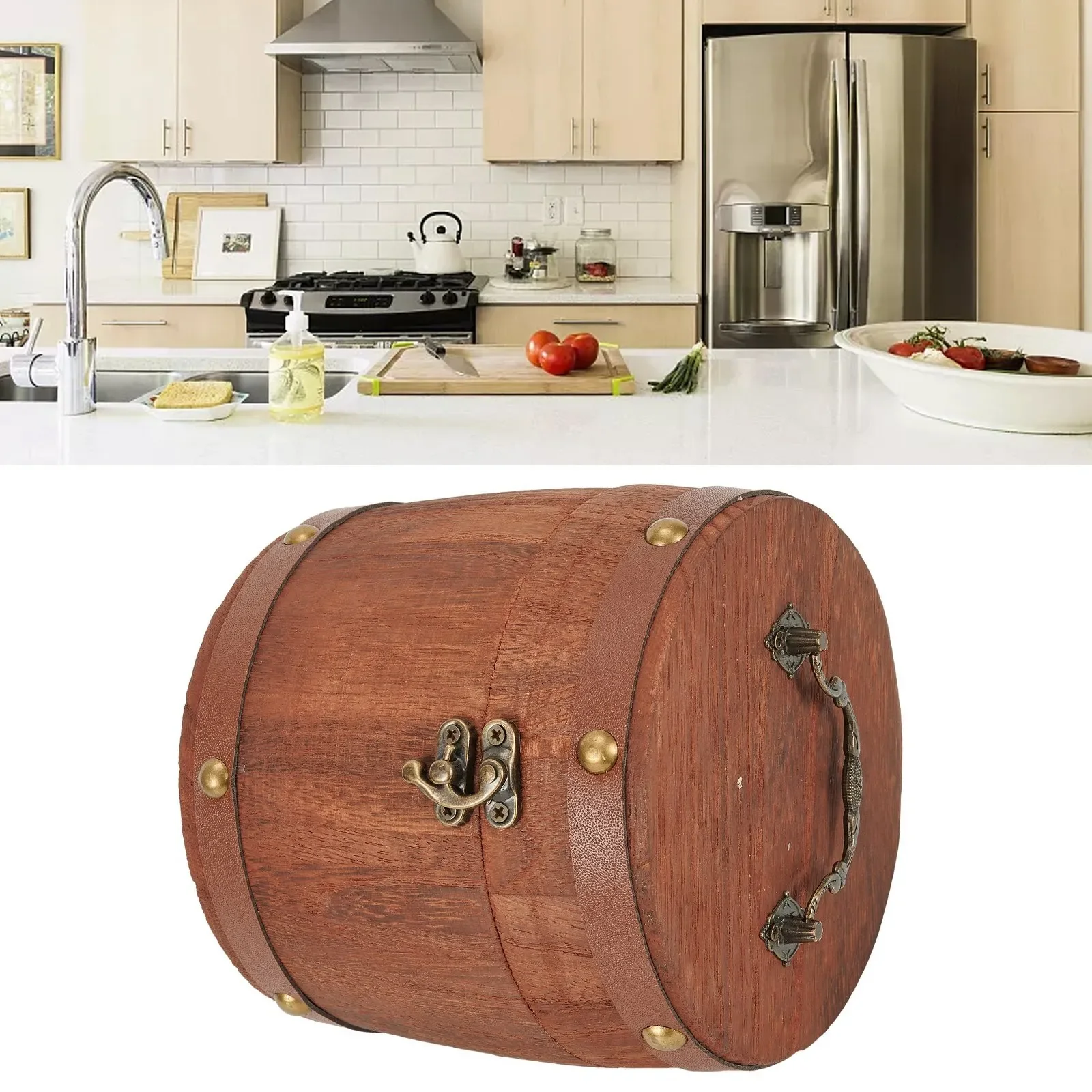 1pc Portable Tea Wood-Barrel C - Coffee Tea And Bean Leaf recension och pris