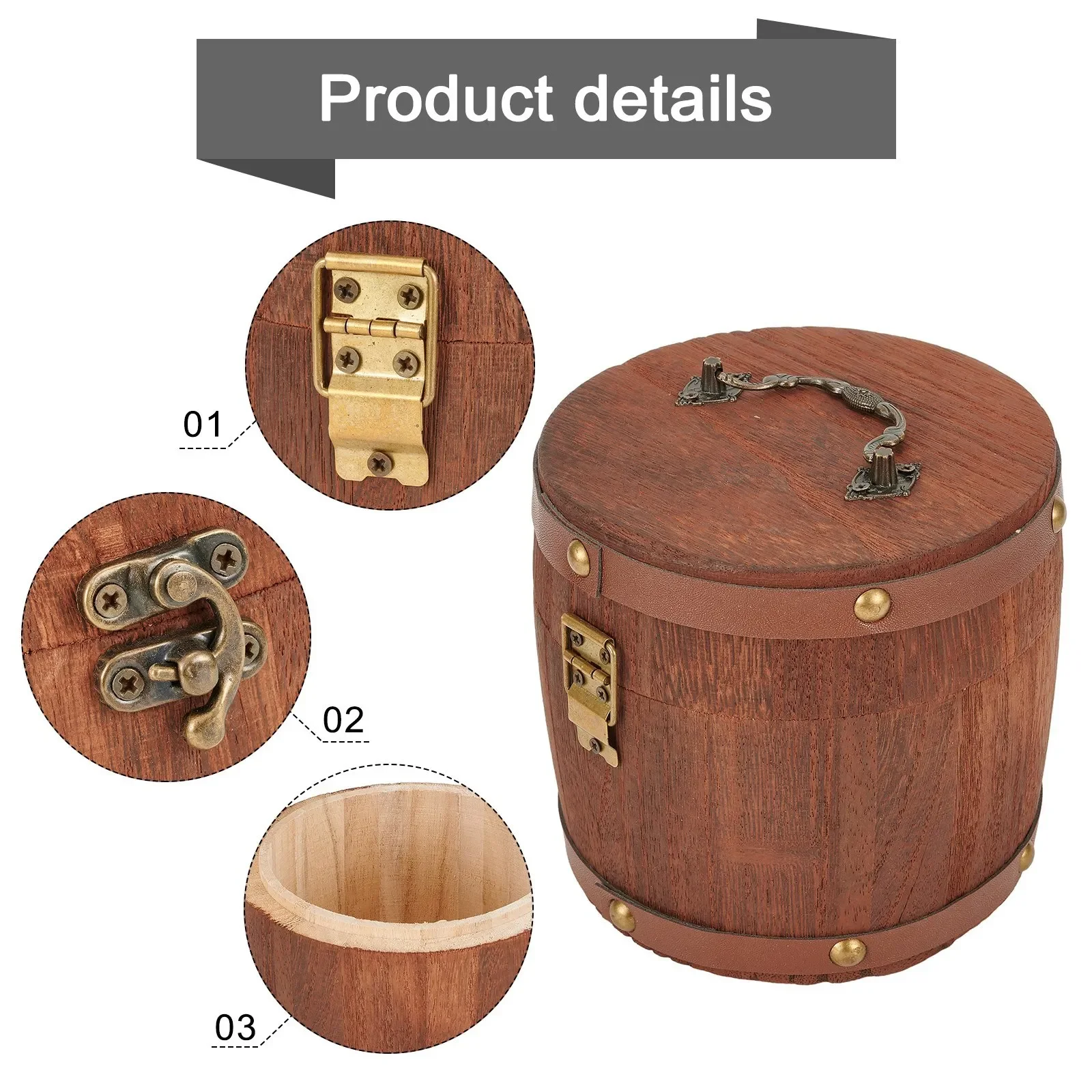 1pc Portable Tea Wood-Barrel C - Coffee Tea And Bean Leaf recension och pris