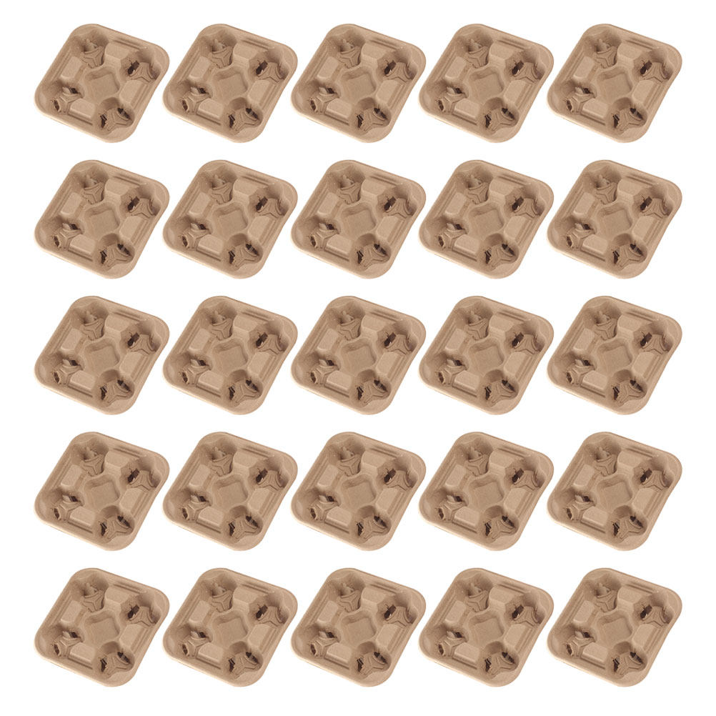 25Pcs Four Cup Paper Pulp Hold - Coffee Tea Drink recension och pris