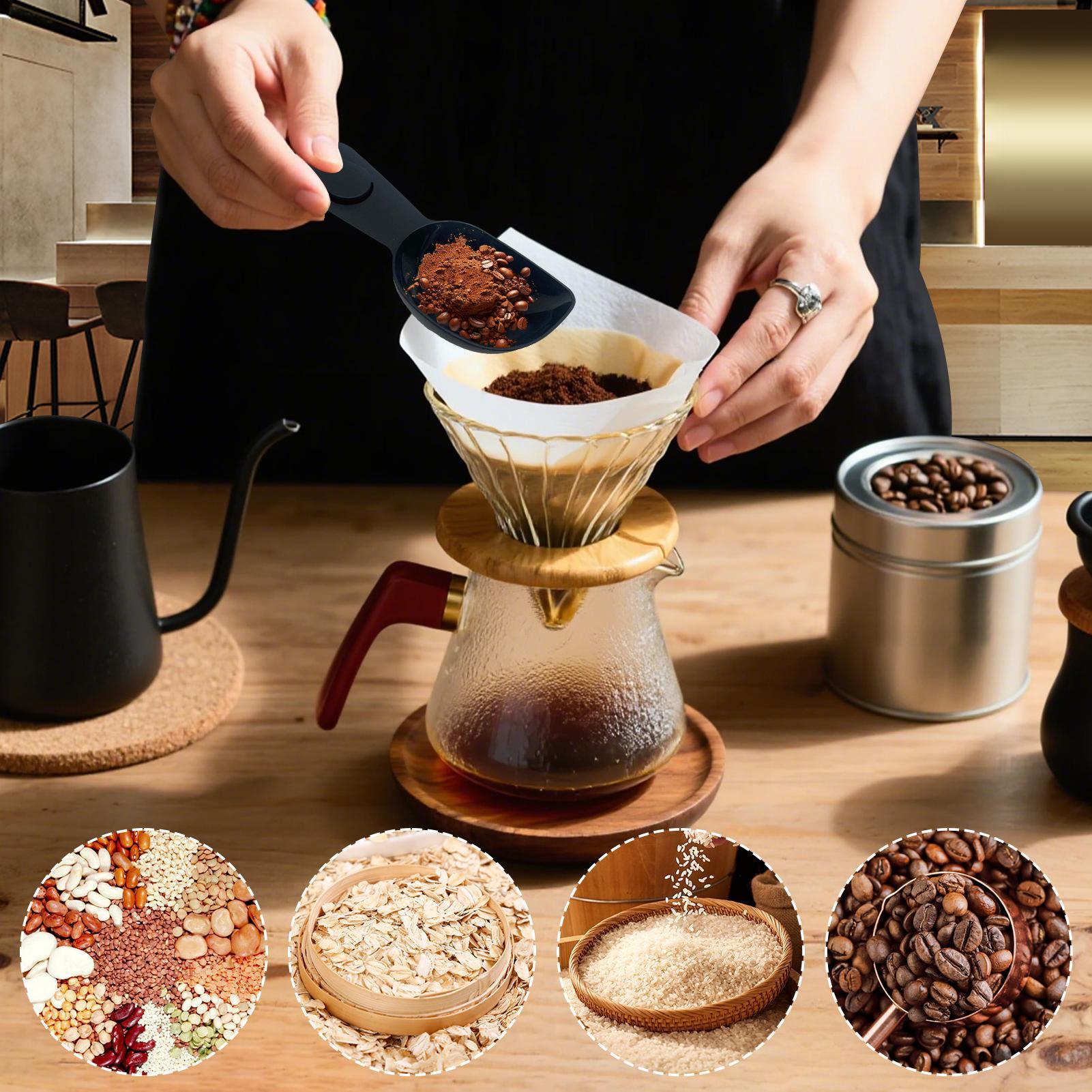 Coffee Scoop with Clip Multi-p - Coffee Tea And Bean Leaf recension och pris