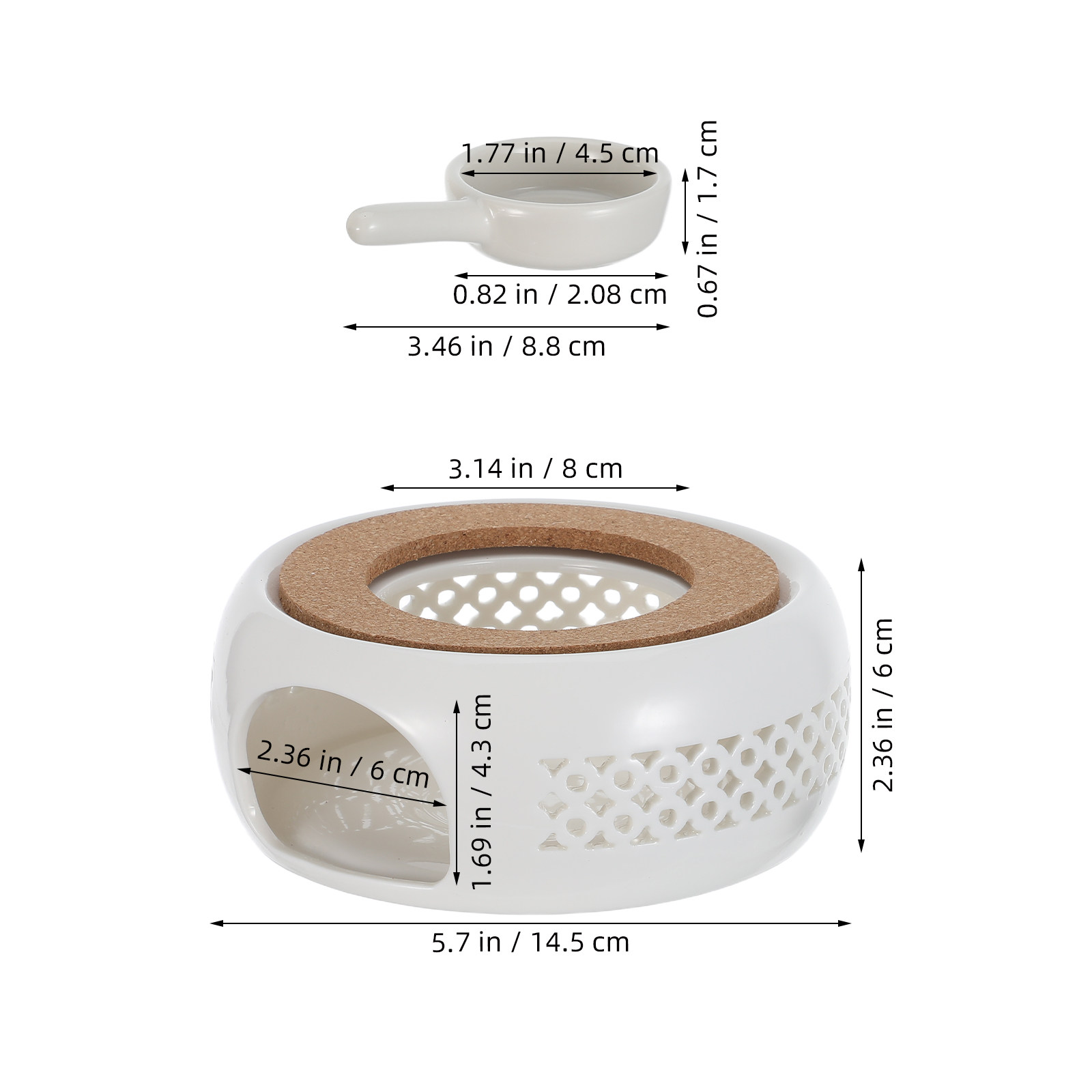 1Set Ceramic Tea Warmer Elegan - Coffee Tea Home recension och pris