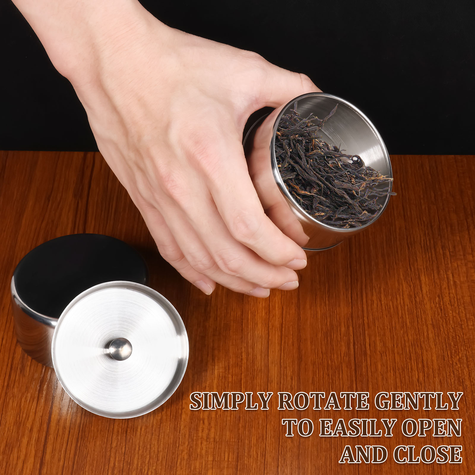 Stainless Steel Tea Leaf Tins  - Coffee Tea And Bean Leaf recension och pris
