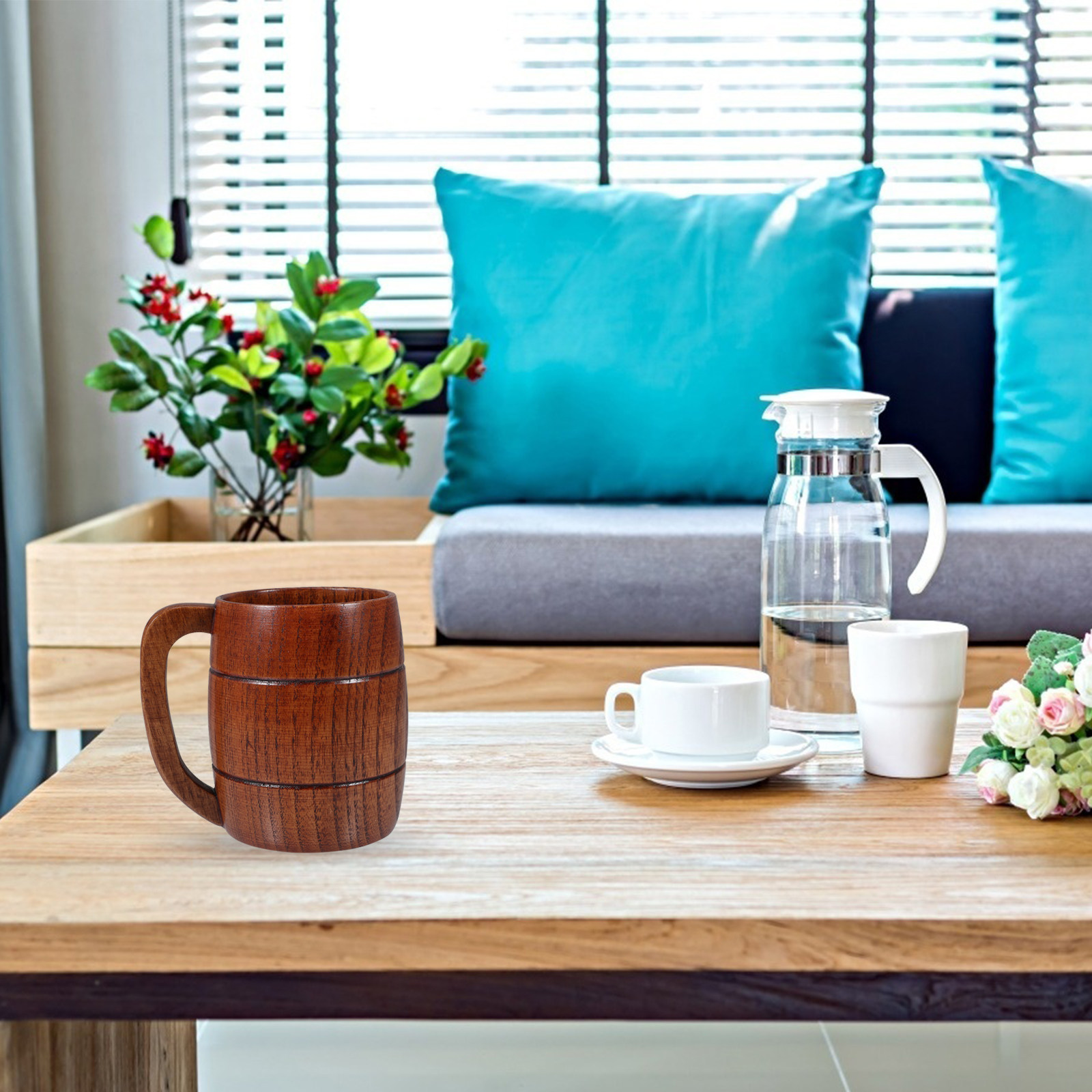 Wooden Beer Coffee Mug Water C - Coffee Tea Home recension och pris