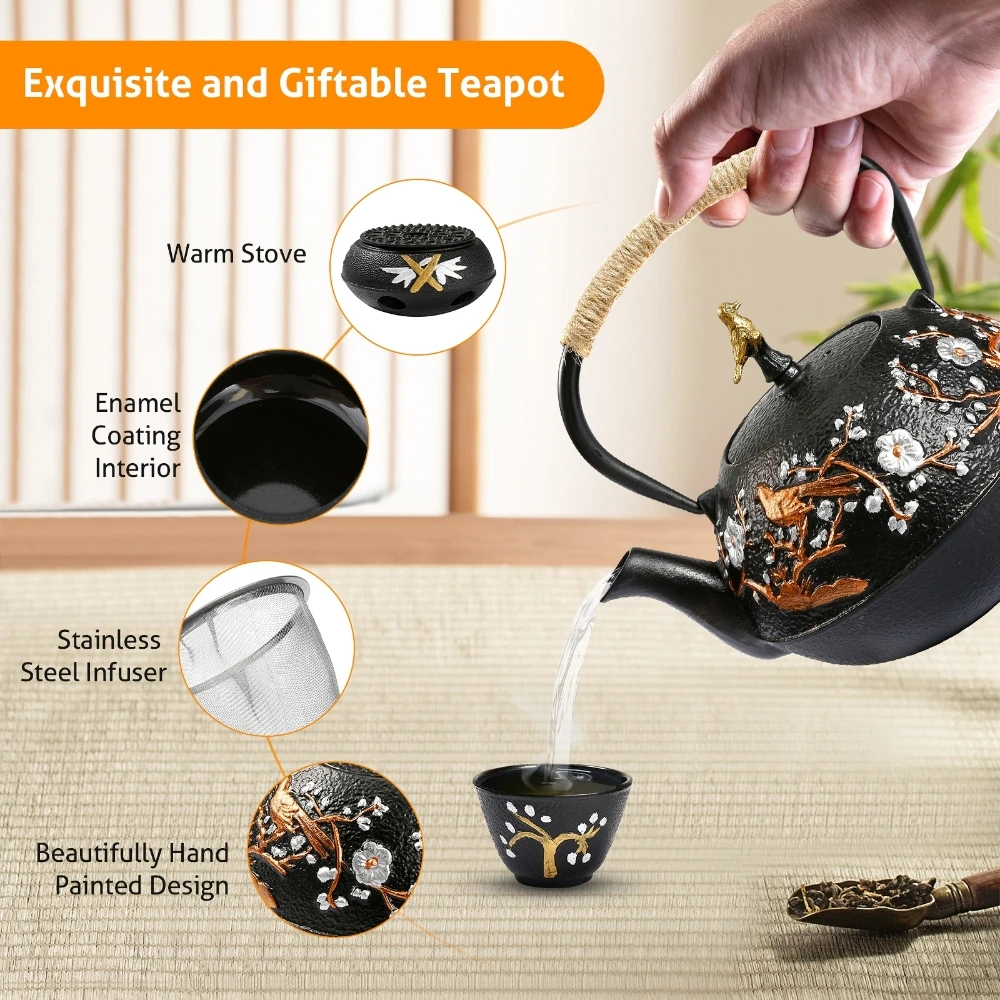 Cast Iron Teapot Set with Alco - Cast Iron Teapot recension och pris