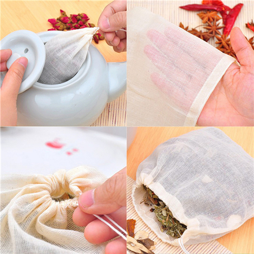 1pc/10Pcs Cotton Tea Bags Musl - Coffee Tea Garden recension och pris