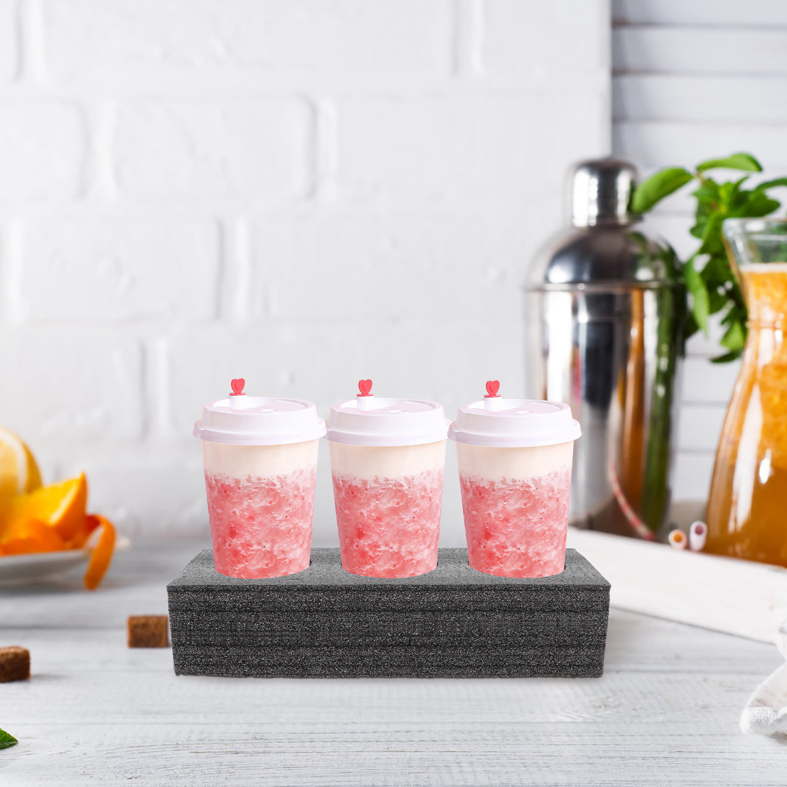 2Pcs Convenient Cup Tray 3-Slo - Coffee Tea Drink recension och pris