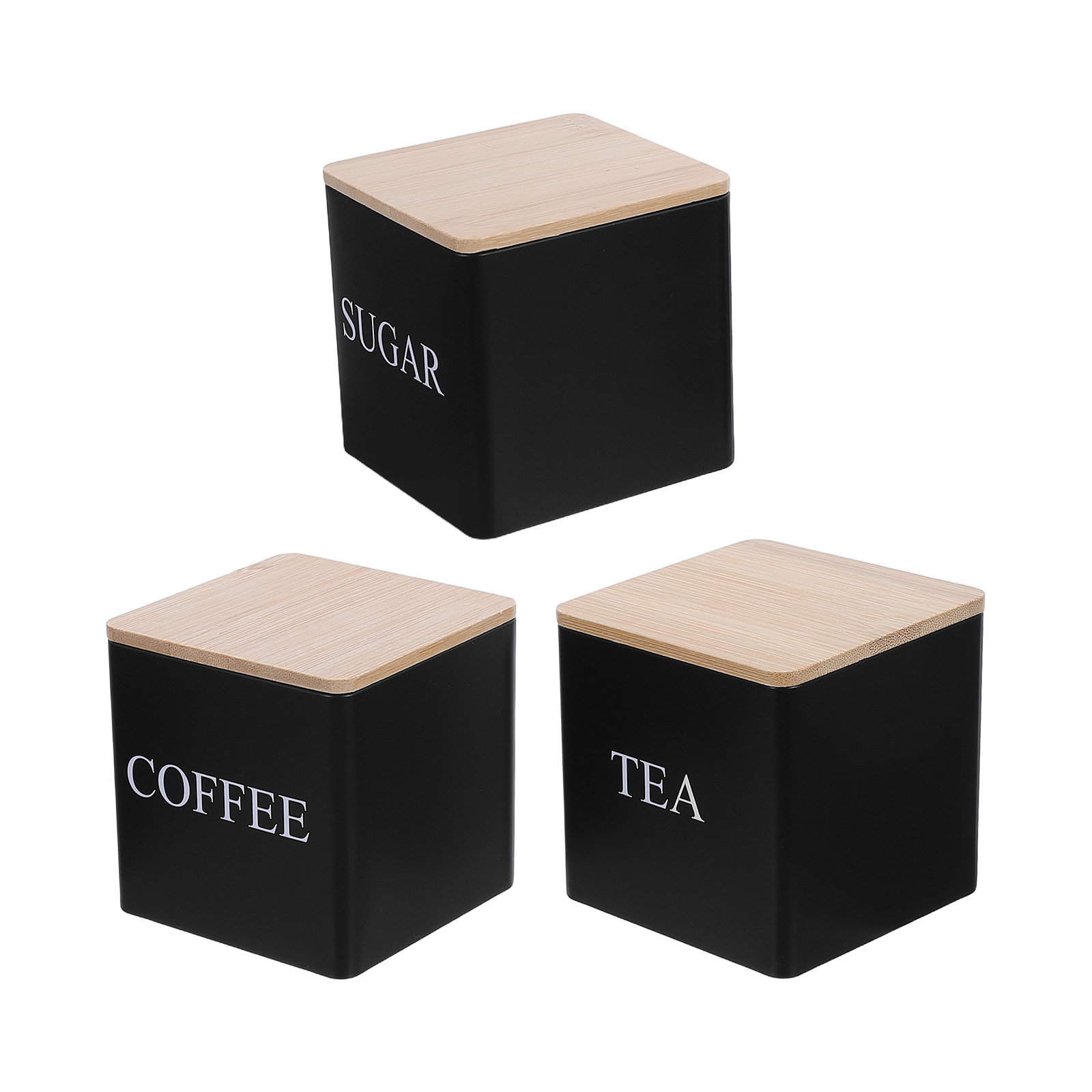 3Pcs Metal Tea Coffee Sugar Ca - Coffee Tea Set recension och pris
